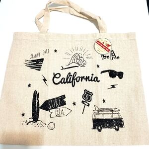 NWT Sunny Day California Cotton Tote Bag Brand NEW